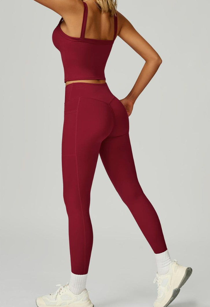 v7 Leggins Set (Burgundy)